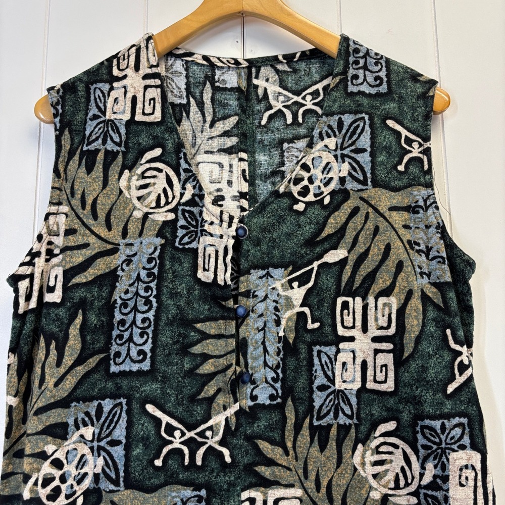 Handmade Women Tropical Island Maxi Dress Jacket Set Size L Resort Cruise Travel - Picture 8 of 9